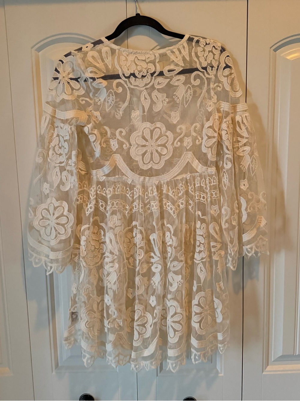 Jen's Pirate Booty X Free People El Sol Boho Lace babydoll Dress X-Small Ivory - Picture 7 of 15